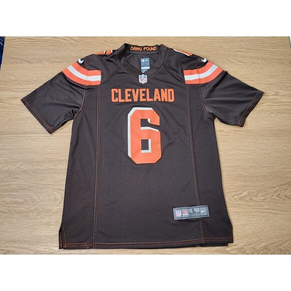 Baker Mayfield Jersey Mens L Orange Cleveland Browns Nike On Field NFL Distress - Picture 1 of 11
